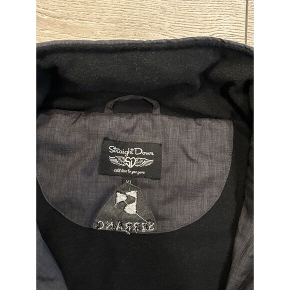 Straight Down Jacket Womens XL Quilted Full Zip Grey Embroidered Golf - Picture 4 of 9